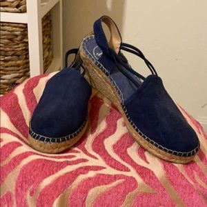 Navy canvas espadrilles 6.5